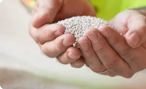 Crystal Green Pearl in hands