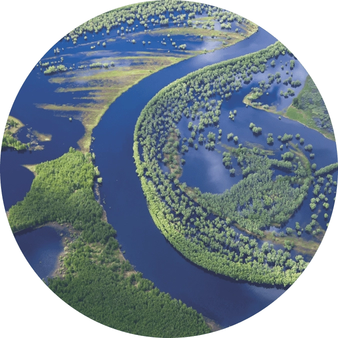 Water streams and lakes